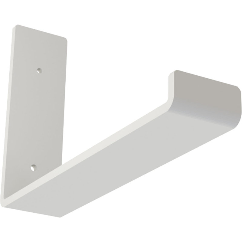 Support de tablette en acier, Apprêt blanc (à peindre), H 5 po x l 2 po x P 10 po