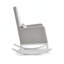 High Back Rocking Chair  - Silver/Stone