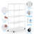 7500Lbs Heavy Duty Adjustable Storage Rack Metal Shelf Wire Shelving Unit With Wheels & Shelf Liners-493882999-493882992