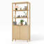 Oak 2-Door 6-Shelf Display Cabinet-1500462058