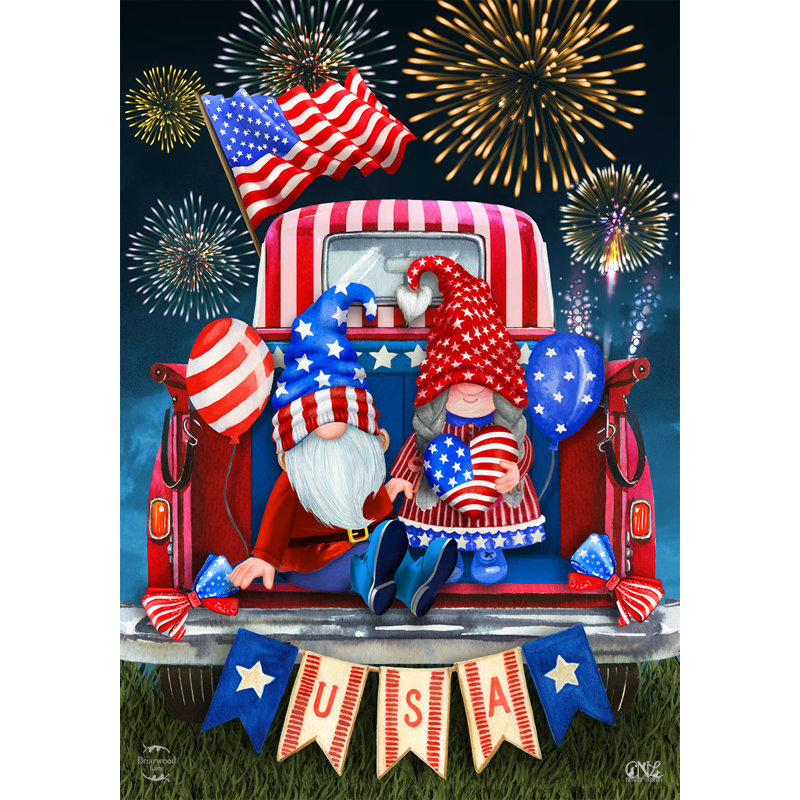 Drapeau de jardin des gnomes des États-Unis