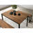 Industrial Style 3Pc Dining Set 1X Dining Table 2X Bench U-Shape Metal Legs Wooden Top Walnut And Black Finish