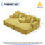 Luxueux canapé-lit convertible en velours côtelé surdimensionné luxueux (ensemble de 2)-841628123