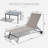 Set Of 3 Outdoor Chaise Lounge, Lounge Chairs With Wheels, Pool Lounge Chairs, Pool Lounge Chairs-1792894212