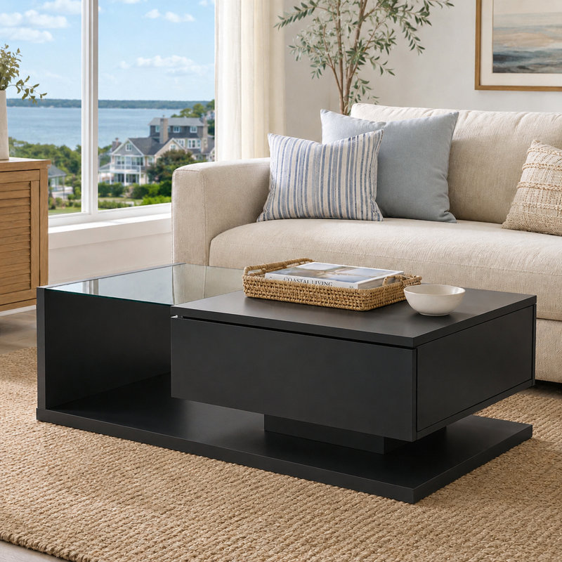 Table basse Ludis, Noir