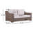 Manhattan Rustic Wicker Rattan Loveseat