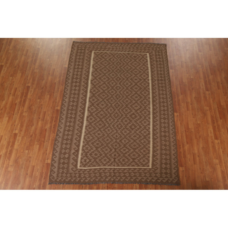 Tapis unique en laine noué à la main 6 pi 8 po x 9 pi 11 po New Age