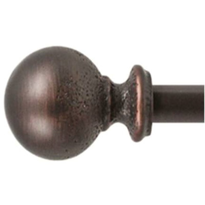 Clanton Steel Adjustable Single Curtain Rod