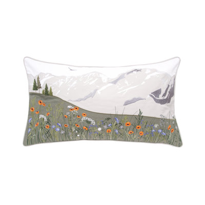 Mountain Wildflowers Indoor/Outdoor Lumbar Pillow