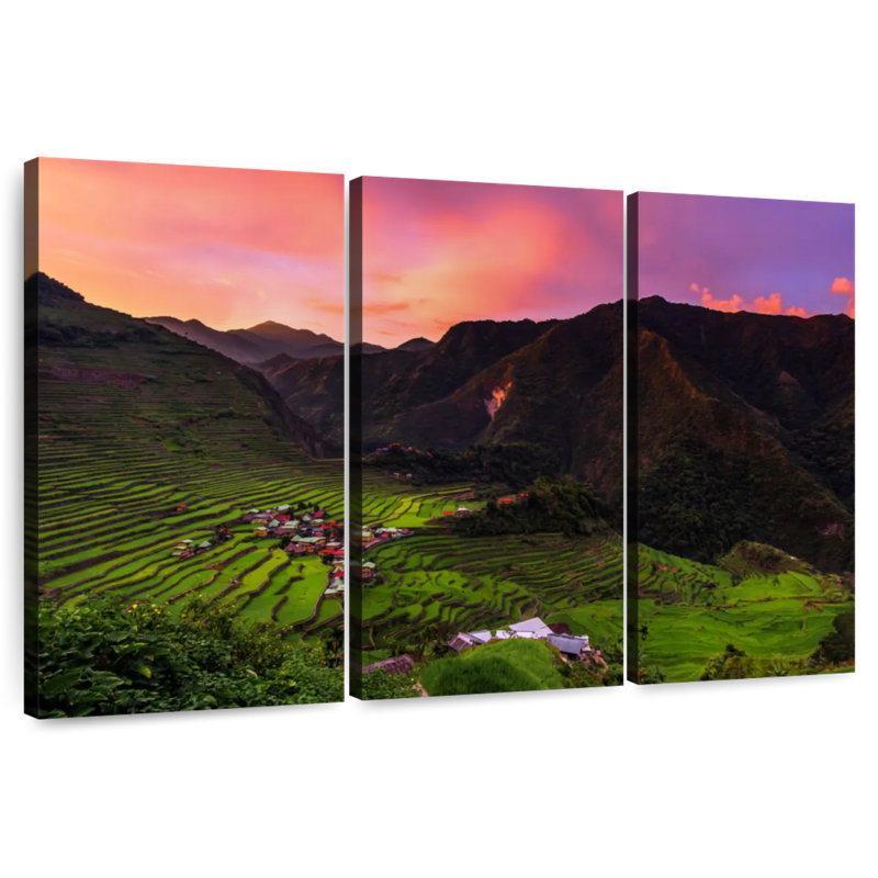 Alvord Batad Rice Terraces Sunset, 28" H x 45" W
