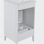 Meuble-lavabo de 20,3 po avec lavabo, tiroir fonctionnel, tablette de porte, porte à fermeture douce, blanc-2131292167