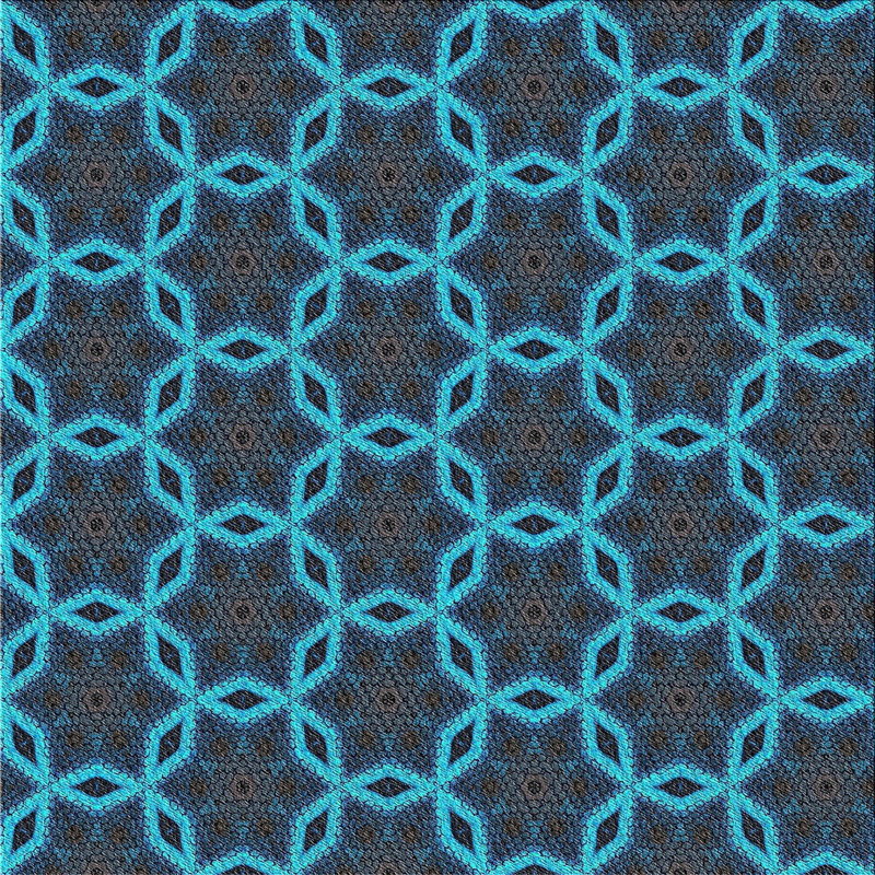 Tapis bleu ciel tissé à la machine, Carré 8 pi