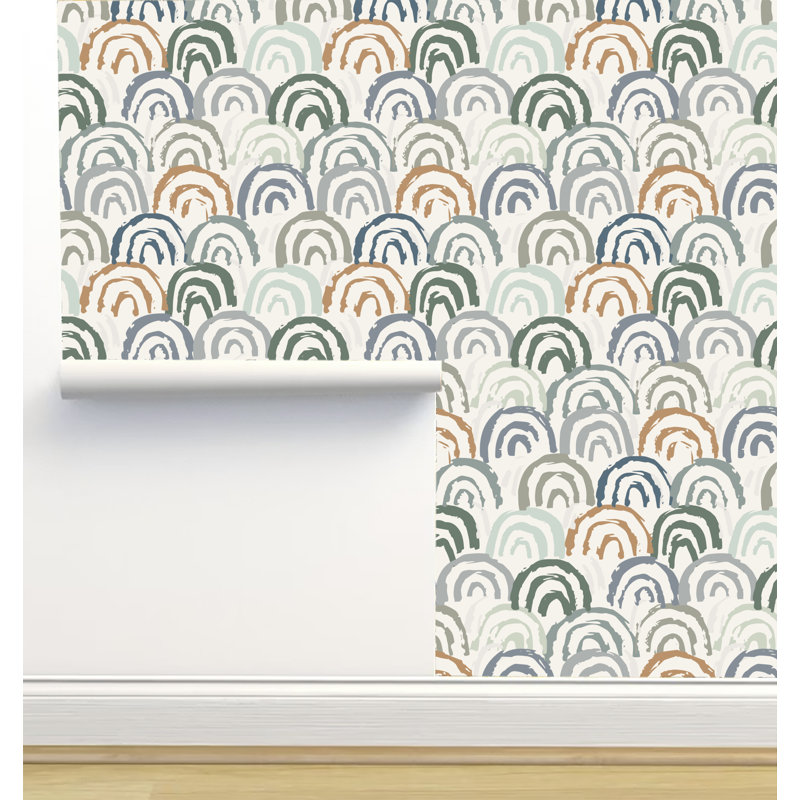 Rouleau de papier peint auto-adhésif texturé L 6 pi x l 24 po Erin Kendal Designs, Garçon à thème