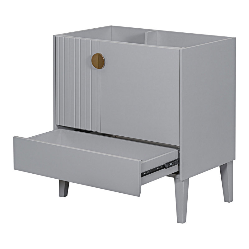 Base de meuble-lavabo moderne avec 1 porte et tiroir - H 32,1 po x l 29,6 po x P 17,8 po