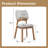 Solid Wood Dining Chairs with Hollowed Ergonomic Backrest