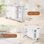 Table d'appoint trois-en-un avec 4 grandes tablettes de rangement, table de salle à manger pliable de 41 pouces, table d'appoint multifonctionnelle-30731518