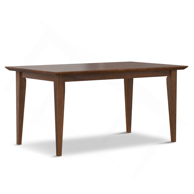 Rectangle Contemporary Extendable Dining Table In Walnut