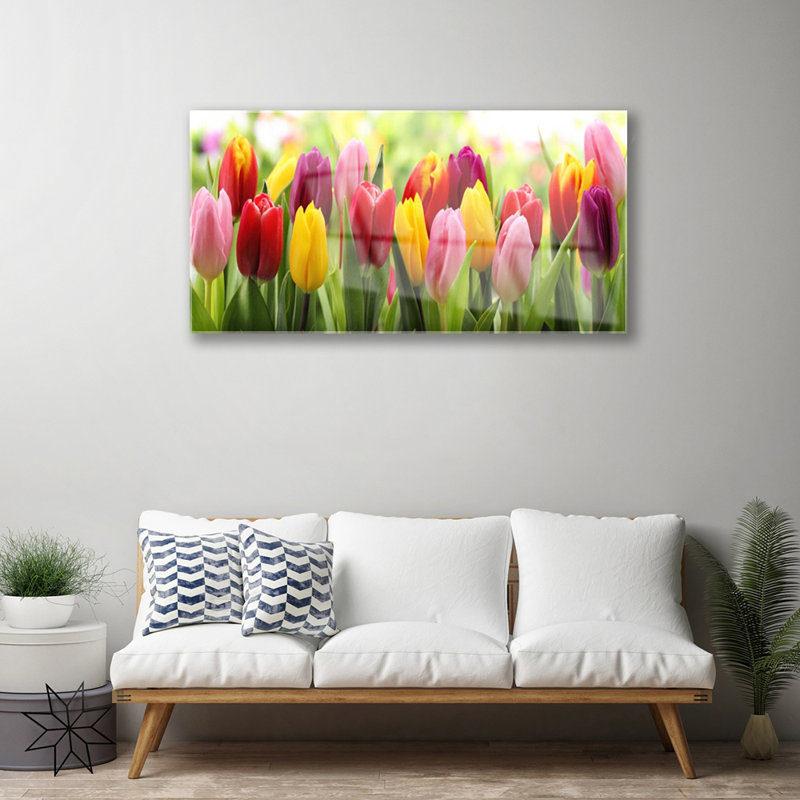 Floral Tulips - Unframed Photograph on Glass