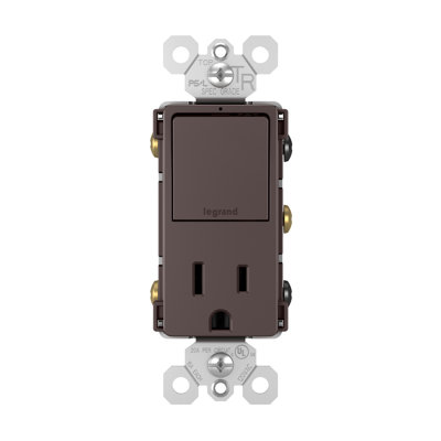Radiant 15 Amp Combination Single Pole/3-way Switch With Tamper Resistant Outlet