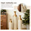 Vases décoratifs en métal, lot de 3, vases de sol blancs et dorés à motif éventail pour la décoration intérieure, grands vases à fleurs pour le salon