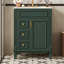 Meuble-lavabo 24 po avec lavabo en céramique, petite armoire de salle de bain, armoire moderne avec 2 tiroirs et tablette réglable-633152035