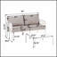 Ensemble de conversation de patio 3 pièces avec table basse carrée, coussins épais et imperméables pour une assise extérieure confortable