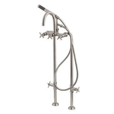 Kingston Brass Concord Freestanding Tub Faucet with Supply Line and Stop Valve