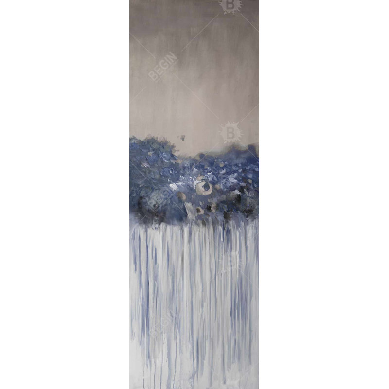 "Bouquet de fleurs bleues" sur toile