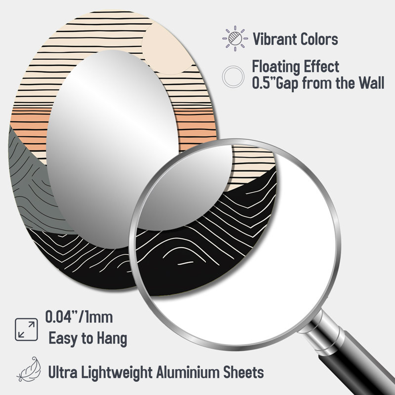Miroir mural simple Simple Horizon III, 40 po x 30 po
