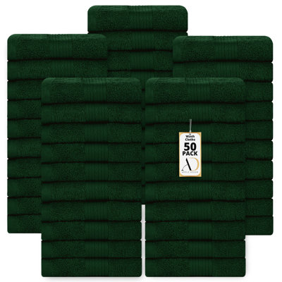 100% Cotton 600 GSM Washcloths 12 X 12 Inch Soft Absorbent, Quick Drying