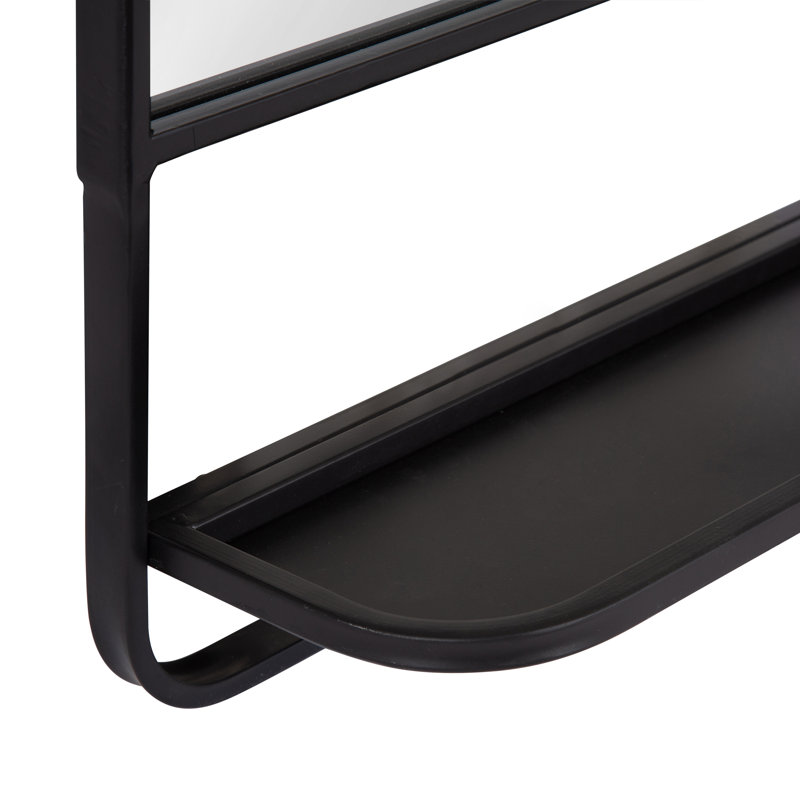 Miroir mural plat avec tablettes Bastian