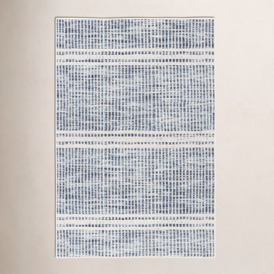 Malta Blue Machine Printed Washable Rug