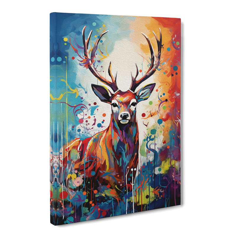 Deer Expressionism - Print, 50cm H x 35cm W x 3cm D