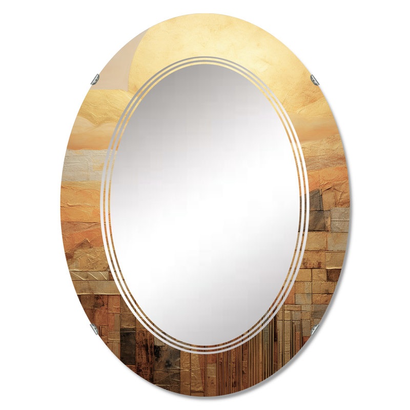 Falkenstein - Miroir mural moderne ovale, 30 po x 20 po