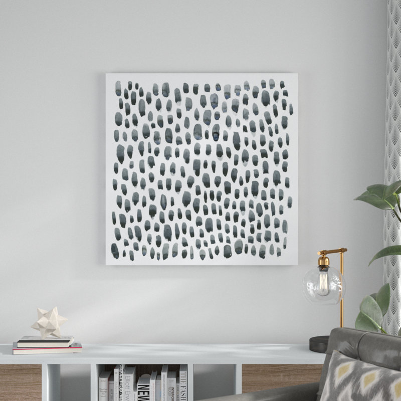 Blue Gray Tessera II by Emma Scarvey - Wrapped Canvas Painting, 91cm H x 91cm W