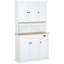Armoire de rangement autoportante moderne avec comptoir pour four à micro-ondes