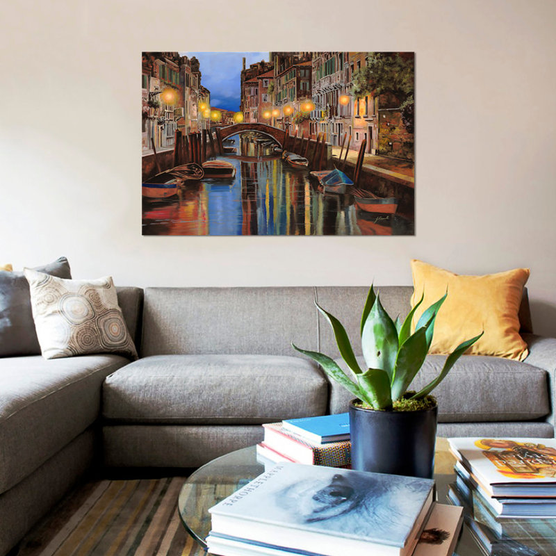 Guido Borelli - Print on Canvas, 66.04 cm H x 45.72 cm W, Brown Floater Framed