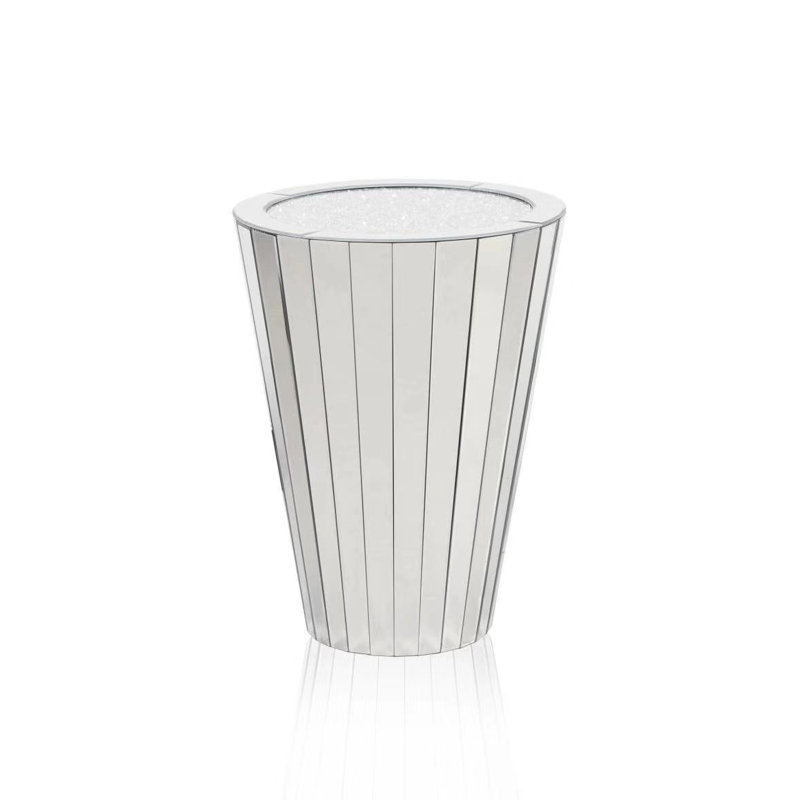 Artin Glass Top Block End Table