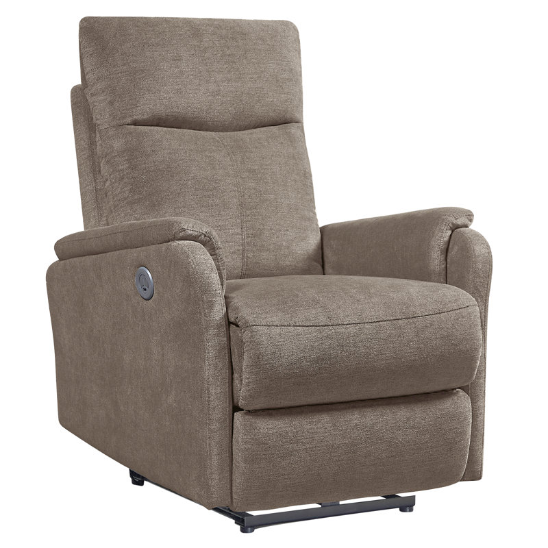 Upholstered Massage Chair, Brown Polyester