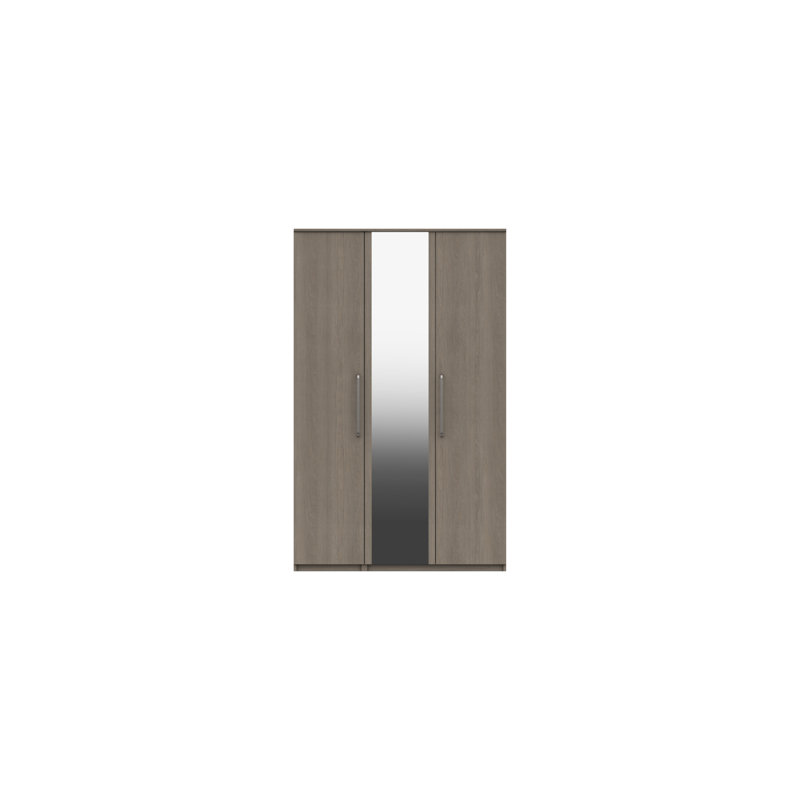 Bushnell 3 Door Manufactured Wood Wardrobe, Grey