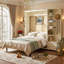 Grand lit escamotable Smart Oak avec armoires de rangement, lumières DEL intégrées, pieds et crochets escamotables-1191076884