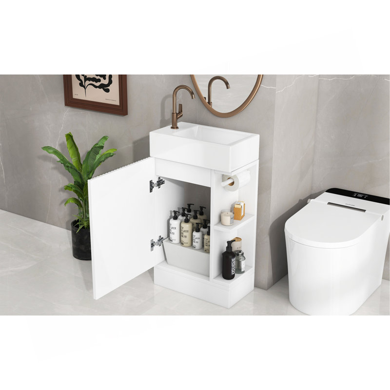 Meuble-lavabo polyvalent avec de multiples fonctionnalités pour une expérience de salle de bain améliorée