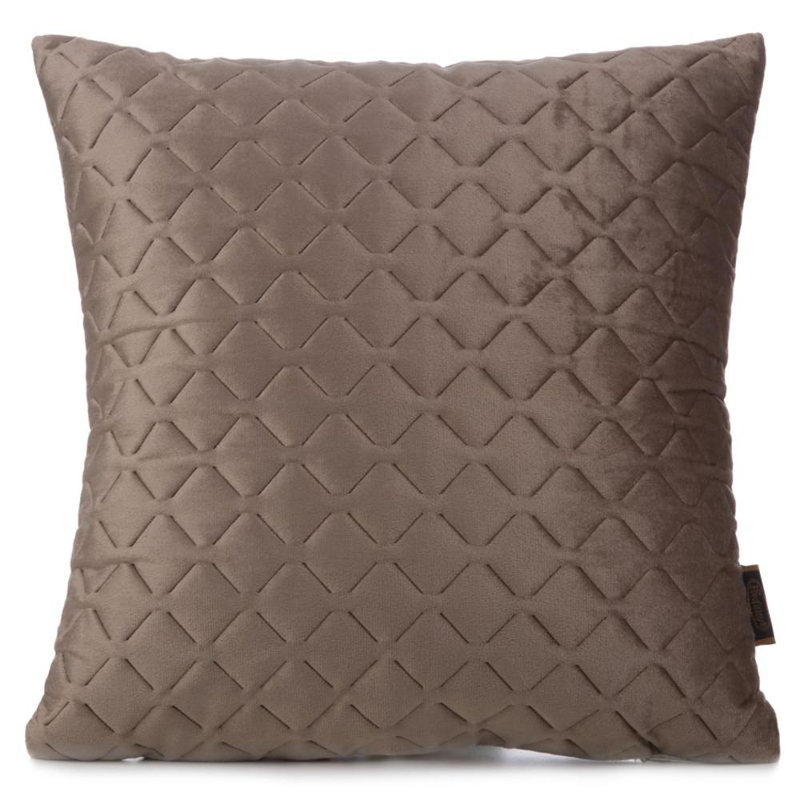 Microfiber Square Pillow Case, Dark Beige