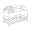 Lit simple en bois avec clôture-124151142