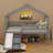 Twin Size Low Loft House Bed – Slide, Ladder, Safety Guardrails & House Roof Frame-814783177