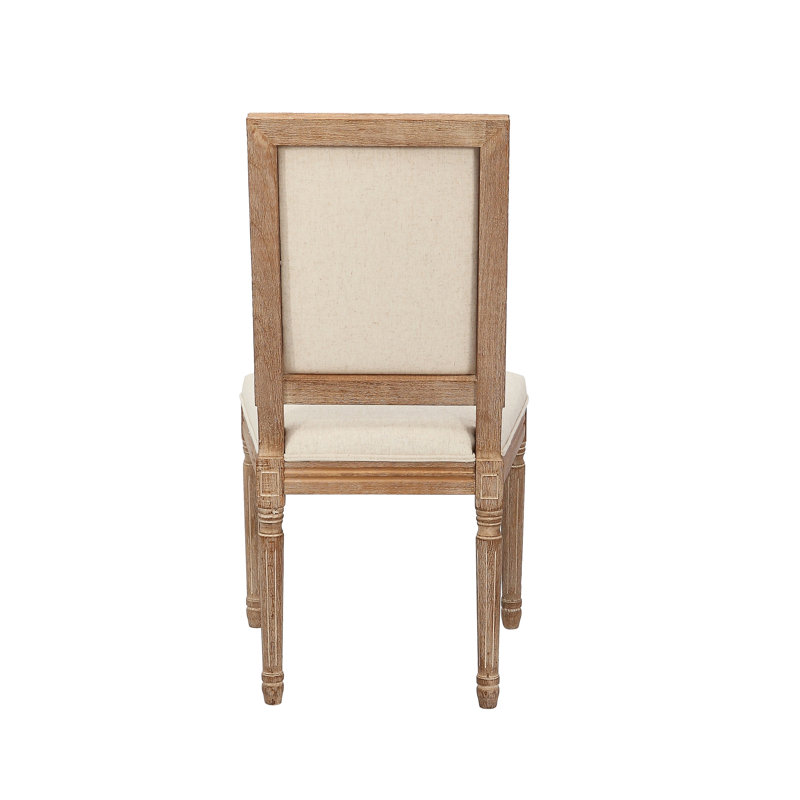 Chaise d'appoint rembourrée en lin Haile, Nature