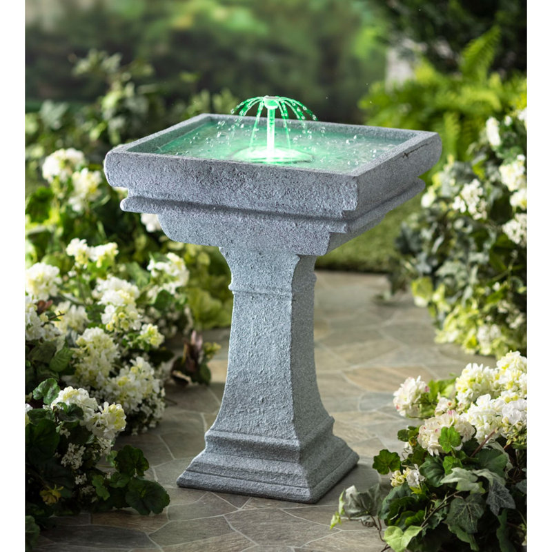 Fontaine Allecia Polystone Renaissance avec lumière