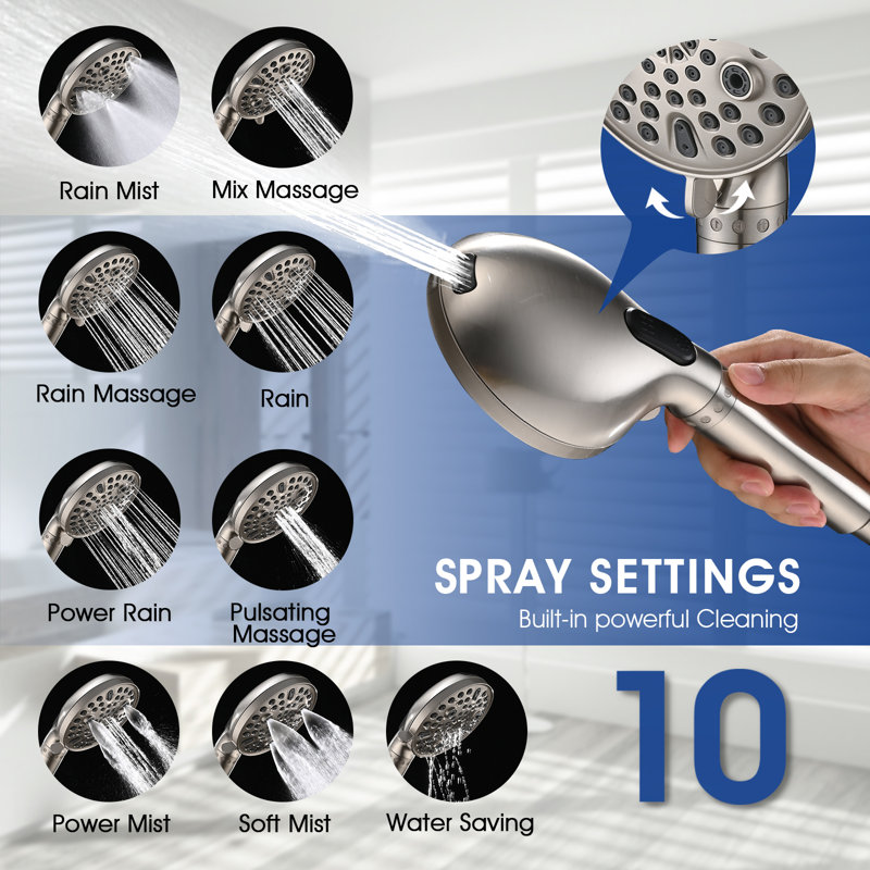 Full/Standard Dual Shower Head 1.75 GPM GPM, Silver