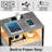 Nightstand With Charging Station, LED Light, Fabric Drawers, And Storage Shelf - Greige
