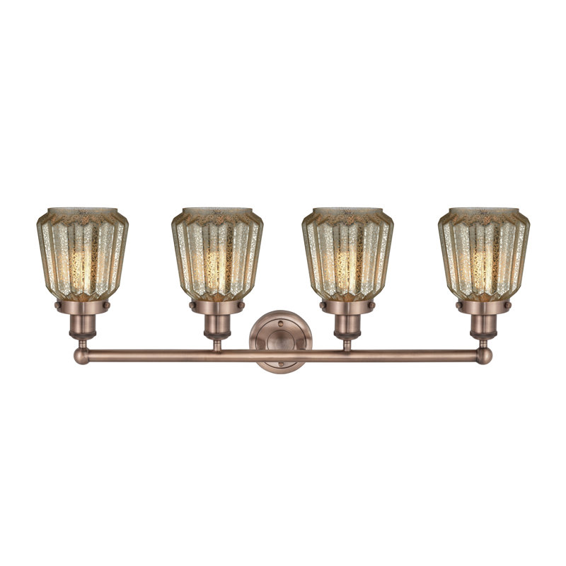 Aretzy 4 - Light Dimmable Vanity Light, Mercury, Antique Copper